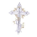 Maxbell Flower Embroidery Patch Iron On Badges Sew On Decoration Sewing Craft Jacket Argent