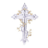 Maxbell Flower Embroidery Patch Iron On Badges Sew On Decoration Sewing Craft Jacket Argent