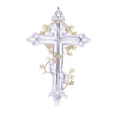 Maxbell Flower Embroidery Patch Iron On Badges Sew On Decoration Sewing Craft Jacket Argent