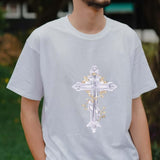 Maxbell Flower Embroidery Patch Iron On Badges Sew On Decoration Sewing Craft Jacket Argent