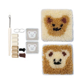Maxbell Coaster Latch Hook Kits DIY Crochet Embroidery Kits for Cup Coaster Making A
