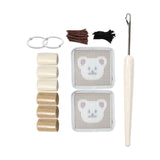 Maxbell Coaster Latch Hook Kits DIY Crochet Embroidery Kits for Cup Coaster Making A