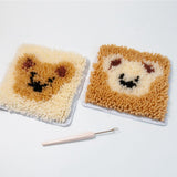 Maxbell Coaster Latch Hook Kits DIY Crochet Embroidery Kits for Cup Coaster Making A