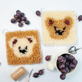 Maxbell Coaster Latch Hook Kits DIY Crochet Embroidery Kits for Cup Coaster Making A