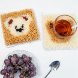 Maxbell Coaster Latch Hook Kits DIY Crochet Embroidery Kits for Cup Coaster Making A