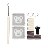 Maxbell Coaster Latch Hook Kits DIY Crochet Embroidery Kits for Cup Coaster Making B