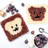 Maxbell Coaster Latch Hook Kits DIY Crochet Embroidery Kits for Cup Coaster Making B
