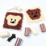 Maxbell Coaster Latch Hook Kits DIY Crochet Embroidery Kits for Cup Coaster Making B