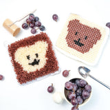 Maxbell Coaster Latch Hook Kits DIY Crochet Embroidery Kits for Cup Coaster Making B