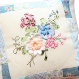 Maxbell Maxbell Embroidery Pillow Covers Kit Sewing Craft Floral Pattern for Wedding Bedroom Option 1