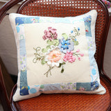Maxbell Maxbell Embroidery Pillow Covers Kit Sewing Craft Floral Pattern for Wedding Bedroom Option 1
