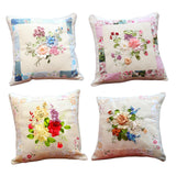 Maxbell Maxbell Embroidery Pillow Covers Kit Sewing Craft Floral Pattern for Wedding Bedroom Option 1