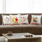 Maxbell Maxbell Embroidery Pillow Covers Kit Sewing Craft Floral Pattern for Wedding Bedroom Option 1