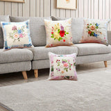 Maxbell Maxbell Embroidery Pillow Covers Kit Sewing Craft Floral Pattern for Wedding Bedroom Option 1
