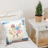 Maxbell Maxbell Embroidery Pillow Covers Kit Sewing Craft Floral Pattern for Wedding Bedroom Option 1