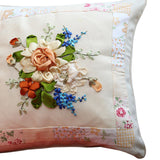 Maxbell Maxbell Embroidery Pillow Covers Kit Sewing Craft Floral Pattern for Wedding Bedroom Option 4