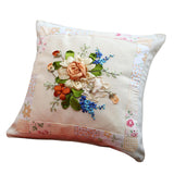 Maxbell Maxbell Embroidery Pillow Covers Kit Sewing Craft Floral Pattern for Wedding Bedroom Option 4