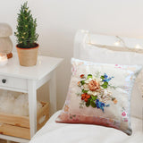 Maxbell Maxbell Embroidery Pillow Covers Kit Sewing Craft Floral Pattern for Wedding Bedroom Option 4