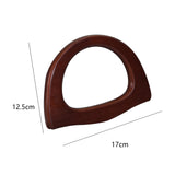 Maxbell Wooden Handle Handmade D Shaped Handle Replacement for Clutches Purse Making