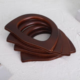 Maxbell Wooden Handle Handmade D Shaped Handle Replacement for Clutches Purse Making
