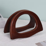 Maxbell Wooden Handle Handmade D Shaped Handle Replacement for Clutches Purse Making
