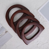 Maxbell Wooden Handle Handmade D Shaped Handle Replacement for Clutches Purse Making