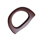 Maxbell Wooden Handle Handmade D Shaped Handle Replacement for Clutches Purse Making