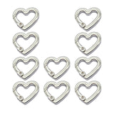 Maxbell 10Pcs Spring Rings 0.75inch Keyring Buckle Metal for Necklace Bracelets silver
