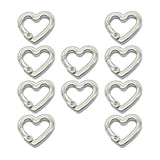 Maxbell 10Pcs Spring Rings 0.75inch Keyring Buckle Metal for Necklace Bracelets silver