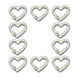 Maxbell 10Pcs Spring Rings 0.75inch Keyring Buckle Metal for Necklace Bracelets silver
