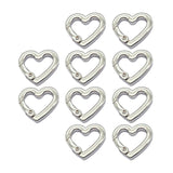 Maxbell 10Pcs Spring Rings 0.75inch Keyring Buckle Metal for Necklace Bracelets silver