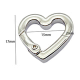 Maxbell 10Pcs Spring Rings 0.75inch Keyring Buckle Metal for Necklace Bracelets silver