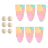 Maxbell 6 Pieces Multicolor Gnome Beards Unfinished Wooden Balls DIY Crafts Supplies