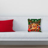 Maxbell Multicolor Christmas Pillow Cover Pillow Case Xmas Decoration Bed Winter Deer