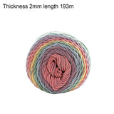 Maxbell 5 Strands Rainbow Yarn Braided Rope Cord Knitting Handmade for Sweater A