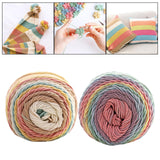 Maxbell 5 Strands Rainbow Yarn Braided Rope Cord Knitting Handmade for Sweater A