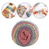 Maxbell 5 Strands Rainbow Yarn Braided Rope Cord Knitting Handmade for Sweater A