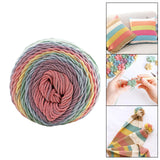 Maxbell 5 Strands Rainbow Yarn Braided Rope Cord Knitting Handmade for Sweater A