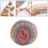 Maxbell 5 Strands Rainbow Yarn Braided Rope Cord Knitting Handmade for Sweater A