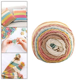 Maxbell 5 Strands Rainbow Yarn Braided Rope Cord Knitting Handmade for Sweater B