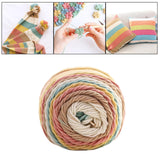 Maxbell 5 Strands Rainbow Yarn Braided Rope Cord Knitting Handmade for Sweater B