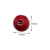 Maxbell 100x Wooden Bead Unfinished Handmade Wood Beads for Jewelry Making Garlands red