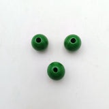 Maxbell 100x Wooden Bead Unfinished Handmade Wood Beads for Jewelry Making Garlands green