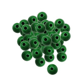 Maxbell 100x Wooden Bead Unfinished Handmade Wood Beads for Jewelry Making Garlands green