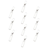 Maxbell 10x Metal Zipper Heads Fasteners Zip Pulls for Jackets Clothes Luggage Argent