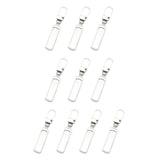 Maxbell 10x Metal Zipper Heads Fasteners Zip Pulls for Jackets Clothes Luggage Argent