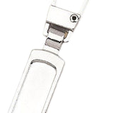 Maxbell 10x Metal Zipper Heads Fasteners Zip Pulls for Jackets Clothes Luggage Argent