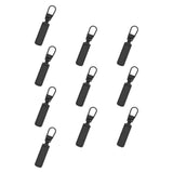 Maxbell 10x Metal Zipper Heads Fasteners Zip Pulls for Jackets Clothes Luggage Black