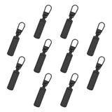 Maxbell 10x Metal Zipper Heads Fasteners Zip Pulls for Jackets Clothes Luggage Black