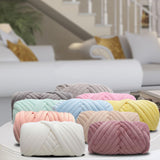 Maxbell 1kg Velvet Chunky Yarn Arm Knitting Rug Making Hand Knit Pet Bed Crocheting White